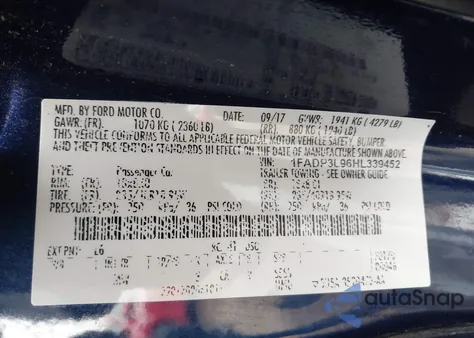 2017 Ford Focus St z USA, uszkodzony, nr VIN 1FADP3L96HL339452